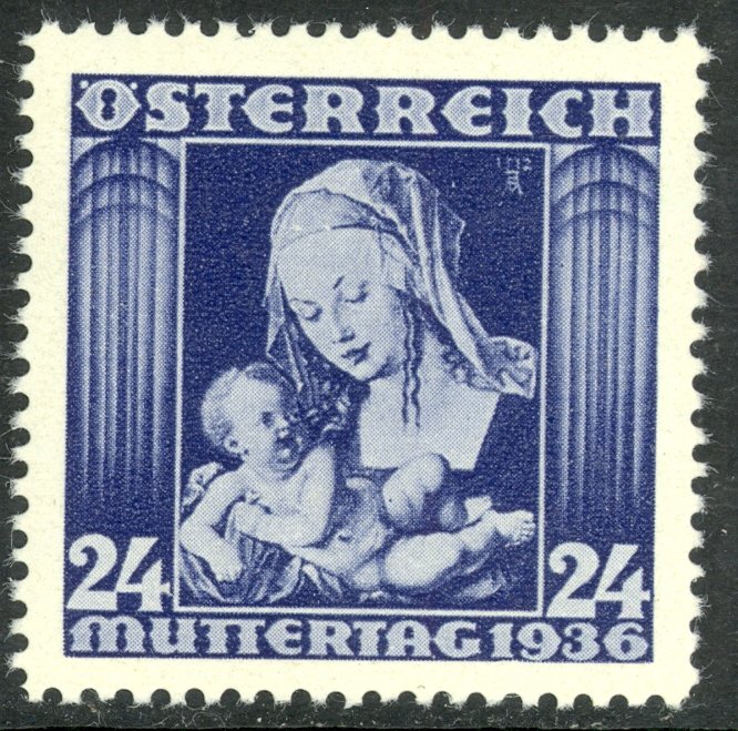 AUSTRIA 1936 MOTHER'S DAY Issue Sc 377 MNH