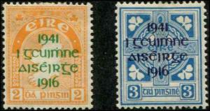 Ireland SC# 115-9 SG# 126-7 Memory of 1916 Rebellion set MH