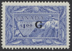 Canada #O27 $1 Fisheries 'G' Overprint VF Mint H