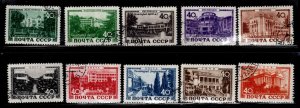 Russia Scott 1366-1375 Used CTO State Sanatoria for Workers set