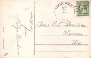 United States Wisconsin Hanover 1910 doane 3/2  1859-1985  PC  Creases.