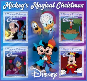 Stamps. Cartoons. Disney. Mickey Mouse 2022 year 1+1 sheets perf  Sao Tome