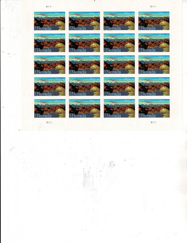 Nevada Statehood Forever US Postage Sheet #4907 VF MNH