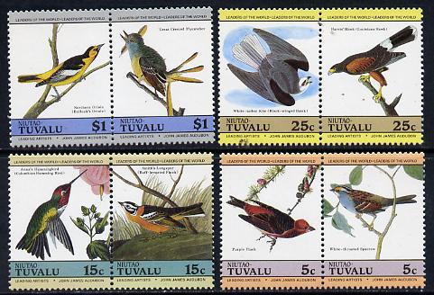 Tuvalu - Niutao 1985 John Audubon Birds (Leaders of the W...