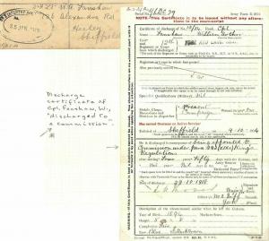 GB WW1 MILITARY Cover York Registered 1918 Discharge Papers To Commission AG81 