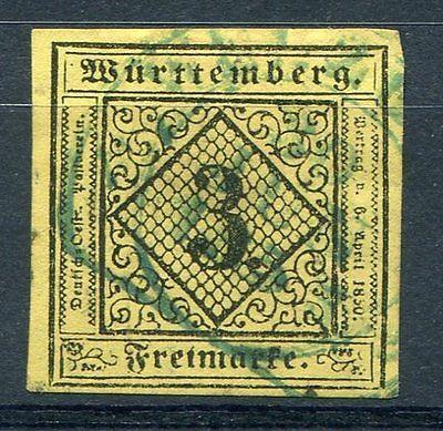 Wuerttemberg  Mi #2I   Used Superb   Lakeshore Philatelics