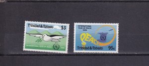 SA03 Trinidad and Tobago 1986 International Year of Peace mint stamps