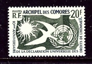 Comoro is 44 MNH 1958 Human Rights    (ap5960)