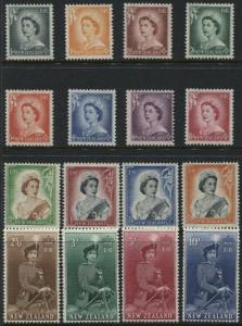 New Zealand 1st QEII complete definitive set mint o.g. hinged Scott #288-301