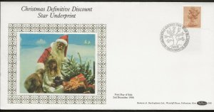 2/12/86 - 13p DEFINITIVE EX CHRISTMAS DISCOUNT BOOK -STAR UNDERPRINT- FDC