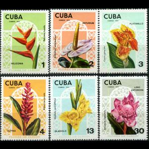 CUBA 1974 - Scott# 1905-10 Flowers Set of 6 NH