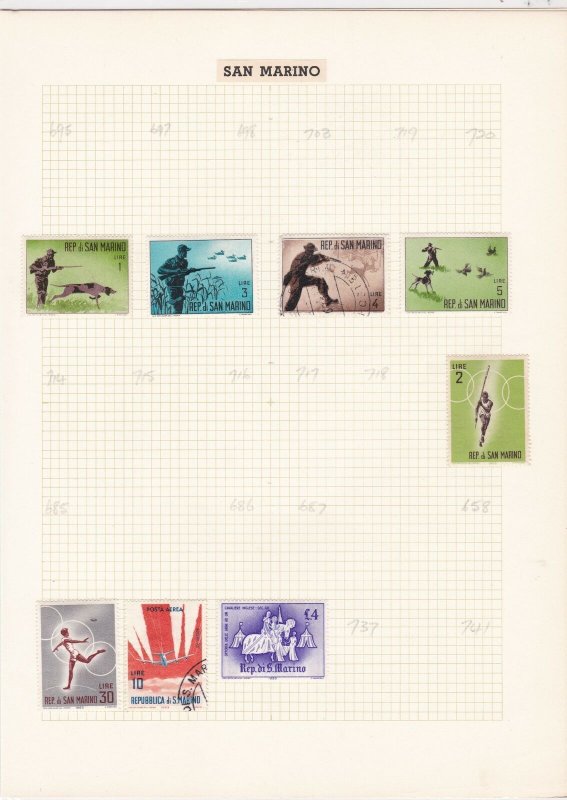 san marino stamps page ref 17047 