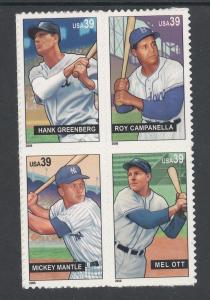 United States 2006 #4080-4083 Baseball Sluggers MNH