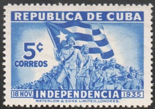 1936 Cuba Stamps Sc 335  Independence Mambi Army and Flag NEW