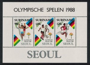 Suriname Olympic Games Seoul MS 1988 MNH SG#MS1378