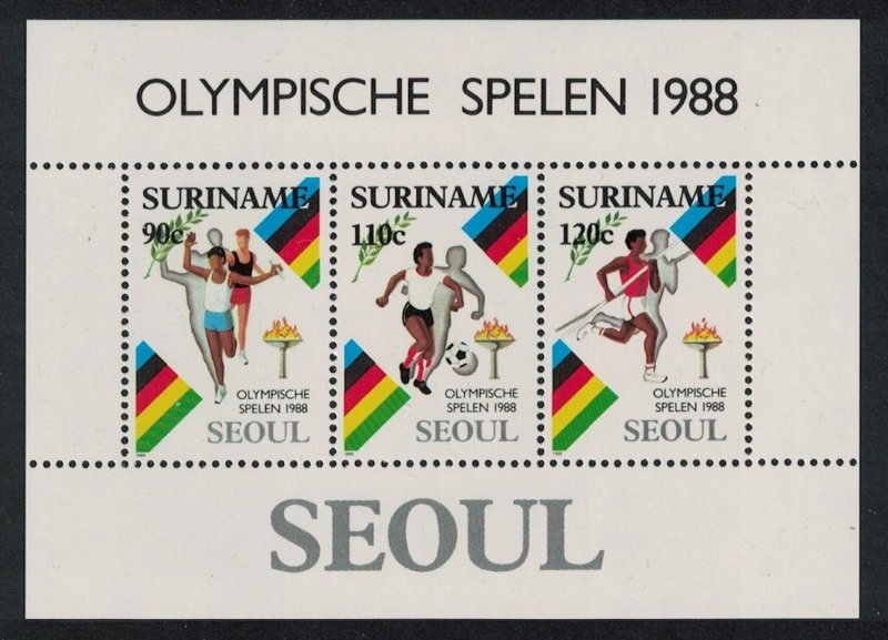 Suriname Olympic Games Seoul MS 1988 MNH SG#MS1378