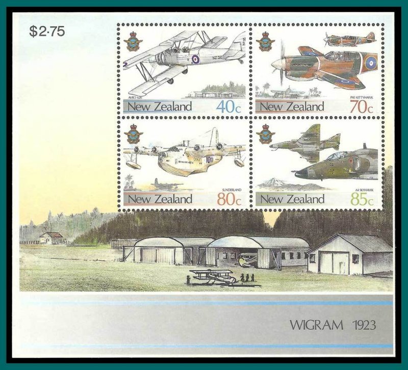 New Zealand 1987 Air Force, MS, MNH  #875a,SGMS1427