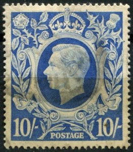 Great Britain Sc#251A Used, 10s ultra, King George VI - Definitives (1942)