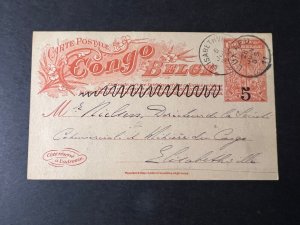 1911 Belgian Congo Postcard Cover Lukafu to Elisabethville