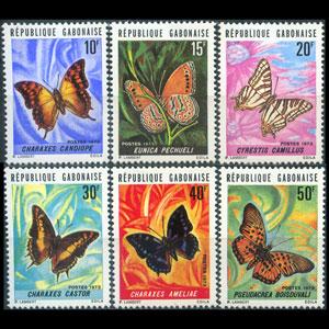 GABON 1973 - Scott# 305-10 Butterflies Set of 6 NH