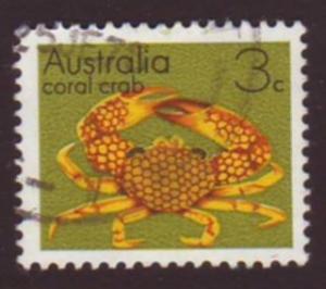 Australia 1973 Sc#556, SG#547 3c Coral Crab USED.