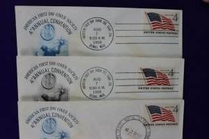 American FDC Society Detroit MI 1959 Convention Philatelic Expo Cachet Cover set