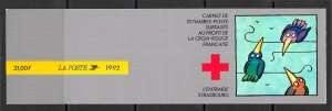 FRANCE 1992 RED CROSS Semi Postal Booklet Sc B648a MNH