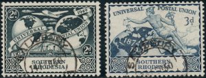 Southern Rhodesia  #71-72  Used CV $2.25