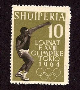 Albania - 1962-SC 620-LH-1964 Olympic Games Tokyo