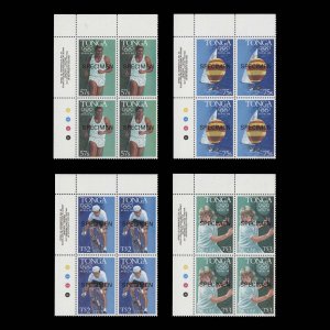 Tonga 1988 (MNH) Olympic Games, Seoul SPECIMEN plate blocks