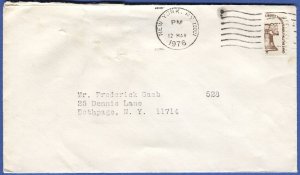 US  Sc 1618 1975 13c Liberty Bell Coil Freak on 1976 New York Cover