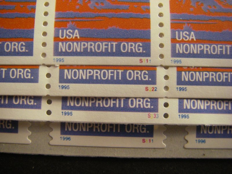 Scott 2902 & 2902B, 5 cent Nonprofit Butte, PNC5 x 4, Complete Set, MNH Coils