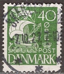 Denmark 1927: Sc. # 197: O/Used Single Stamp