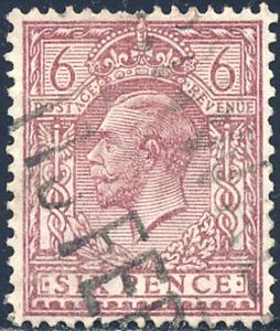 Great Britain 1924 Sc 195 King George V 6 Pence Stamp Used