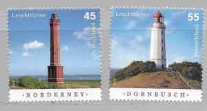 Germany 2537-8 Lighthouse set MNH