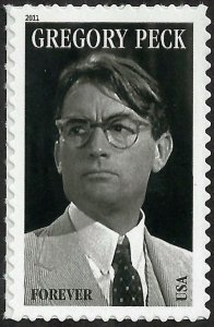 2011 Gregory Peck Single Forever Postage Stamp, Sc# 4526, MNH, OG