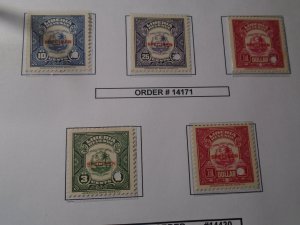 Liberia  #   Revenue Stamps  MNH   no  gum   O/P  Specimen