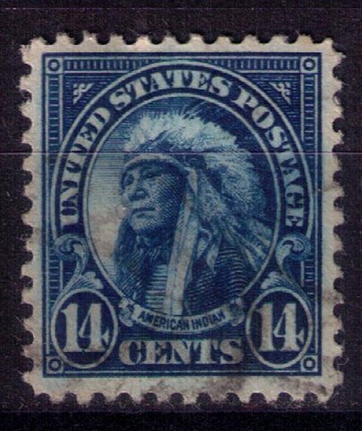 US Scott #565 Used Dark Blue 14c Very Fine