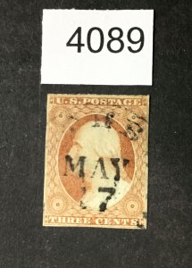 MOMEN: US STAMPS #11 MAY 17 USED  LOT #4089