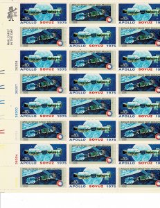 Apollo-Soyuz 1975 10c US Postage Sheet #1569-70 VF MNH