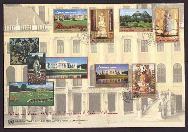 UN NY 741-2,G 329-30,V 246-7 Palace 1998 U/A FDC 