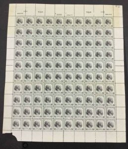 MOMEN: US STAMPS #833 SHEET OF 100 MINT OG NH LOT #75522*