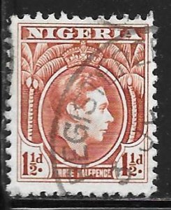 Nigeria 55: 1.5d George VI, used, VF