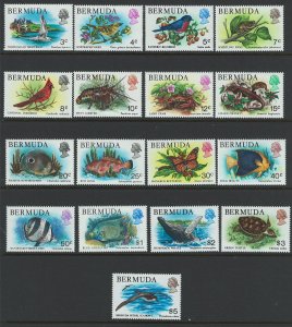 Bermuda Scott 363-379 MNH! Sea Life Birds Butter Flies!