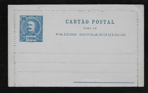 Funchal Postal Stationery Lettercard H&G 4 Mint