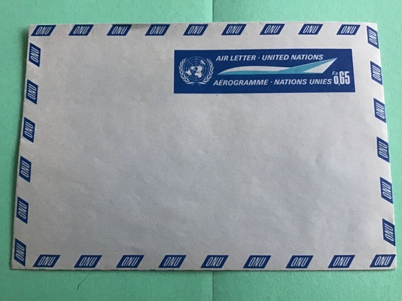 United Nations Air Letter unused Air Mail Stamp Cover R42779 