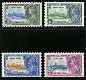 Hong Kong 1935 KGV Silver Jubilee set complete MLH. SG 133-136. Sc 147-150.