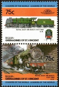 Bequia 23 - Mint-NH - 75c 1943 Royal Scot, UK (1984) (cv $1.20)