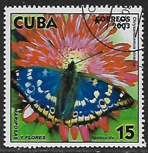 Cuba # 4334 - Chrysantemum & Butterfly - unused / CTO....{R14}