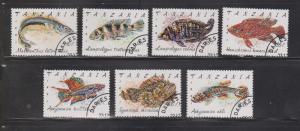 TANZANIA - Scott # 816-22 Used - Fish On Stamps - Good Value